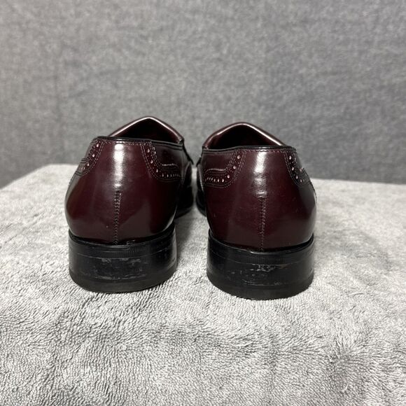 FLORSHEIM Mens Burgundy Leather Dress Shoes Wingtip Tassel Loafer Sz 8.5 D 17073 main image 6